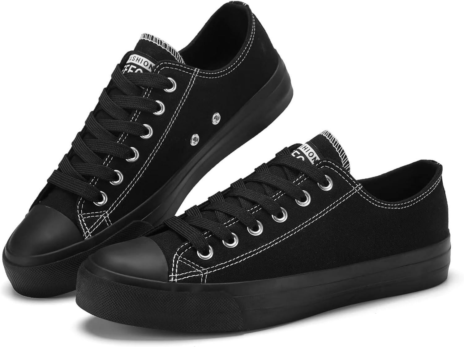 Rorbte Womens Canvas Sneakers for Women Classic Low Top Lace Up Canvas Shoes Womens Fashion Tennis Canvas Shoes Casual Comfortable for Walking - Image 3