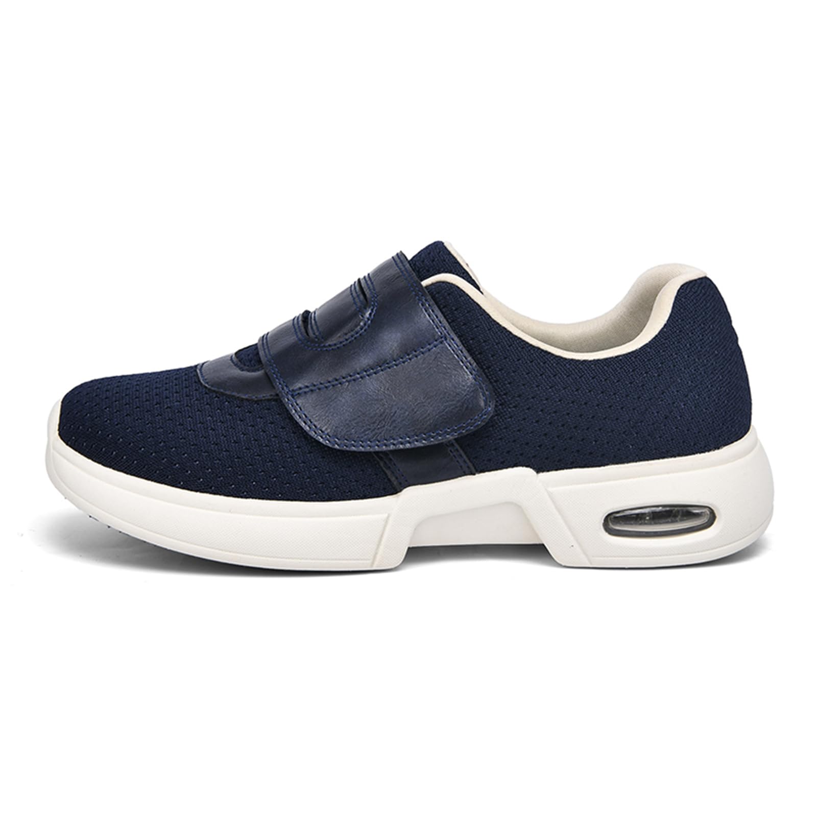 Zapatos Mujer Ancho Especial Verano Diabético Obesidad Zapatillas diabéticas Vendaje Mujeres de Malla Ajustables Planas,Azul,40.5 EU