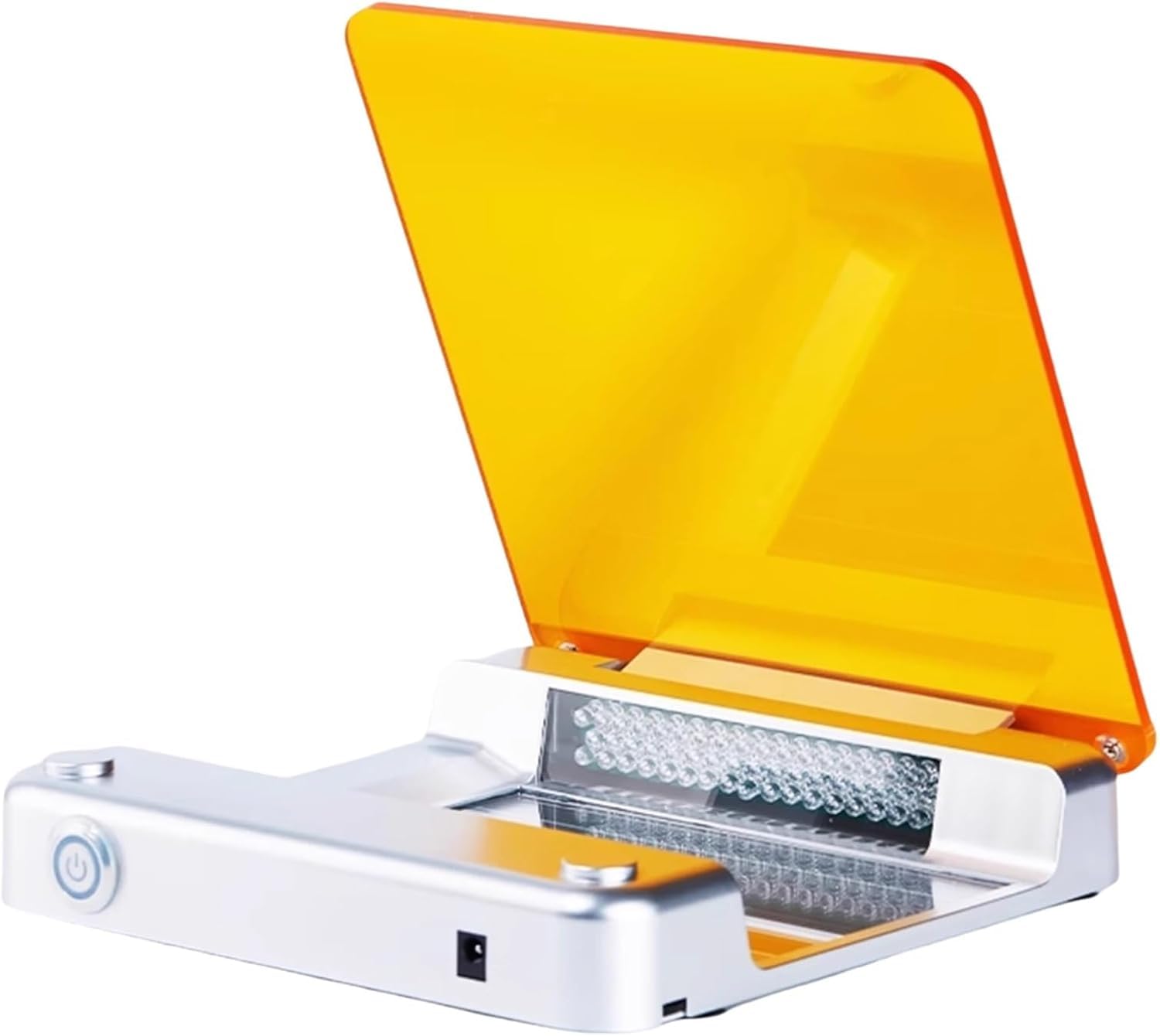 Transiluminador de luz azul de 160 x 70 mm con filtro ámbar, longitud de onda máxima de 470 nm, intensidad ajustable para electroforesis en gel y observación de laboratorio