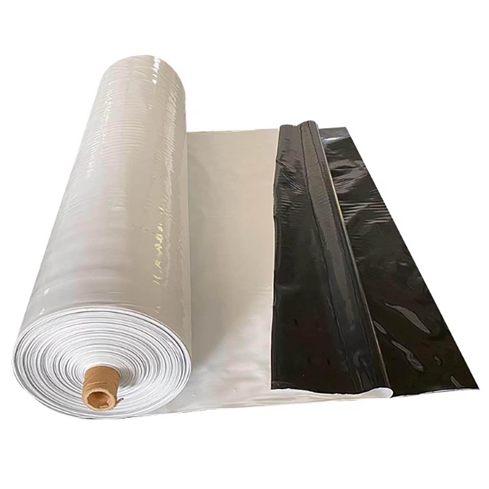 Película de Invernadero Negro y Blanco - Cubierta Multiusos para Cultivo de Hortalizas - Plástico Reflectante y Absorbente de Calor para Varios Cultivos(Size:5 * 10m,Color:4.8mil)