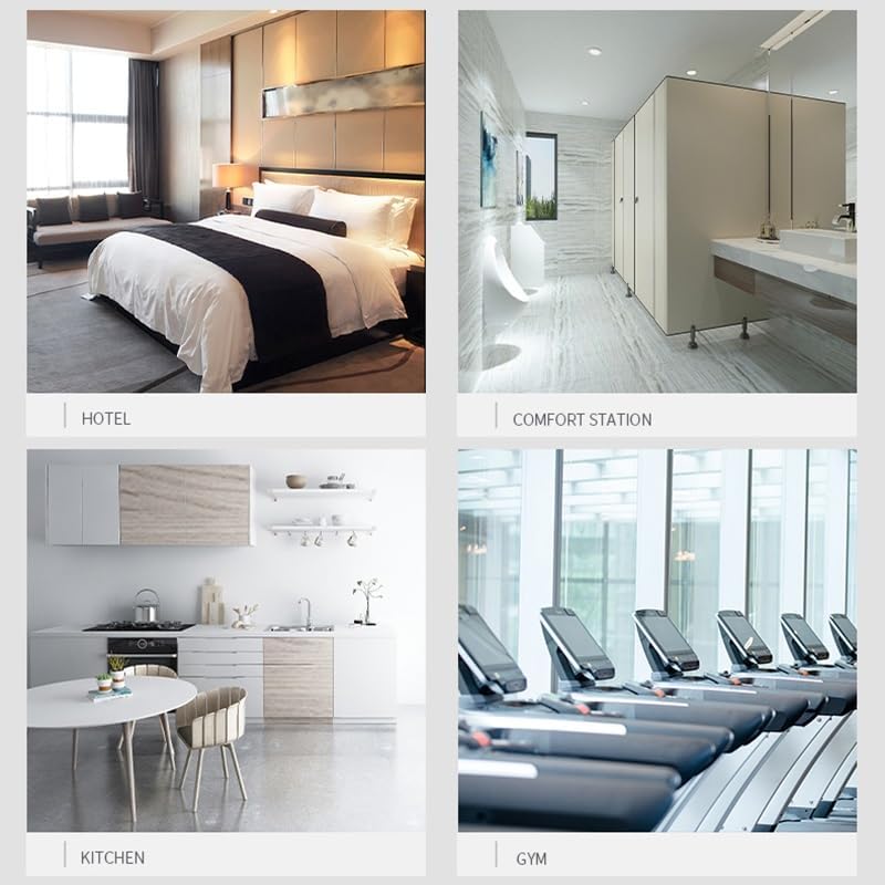 Stylish Waterproof Recessed Shower Storage Organizer with Shelves, Hand Dryer & Toilet Paper Trash Can - Gray Alcove for Bathroom, Kitchen & Bedroom (34x120x15cm)