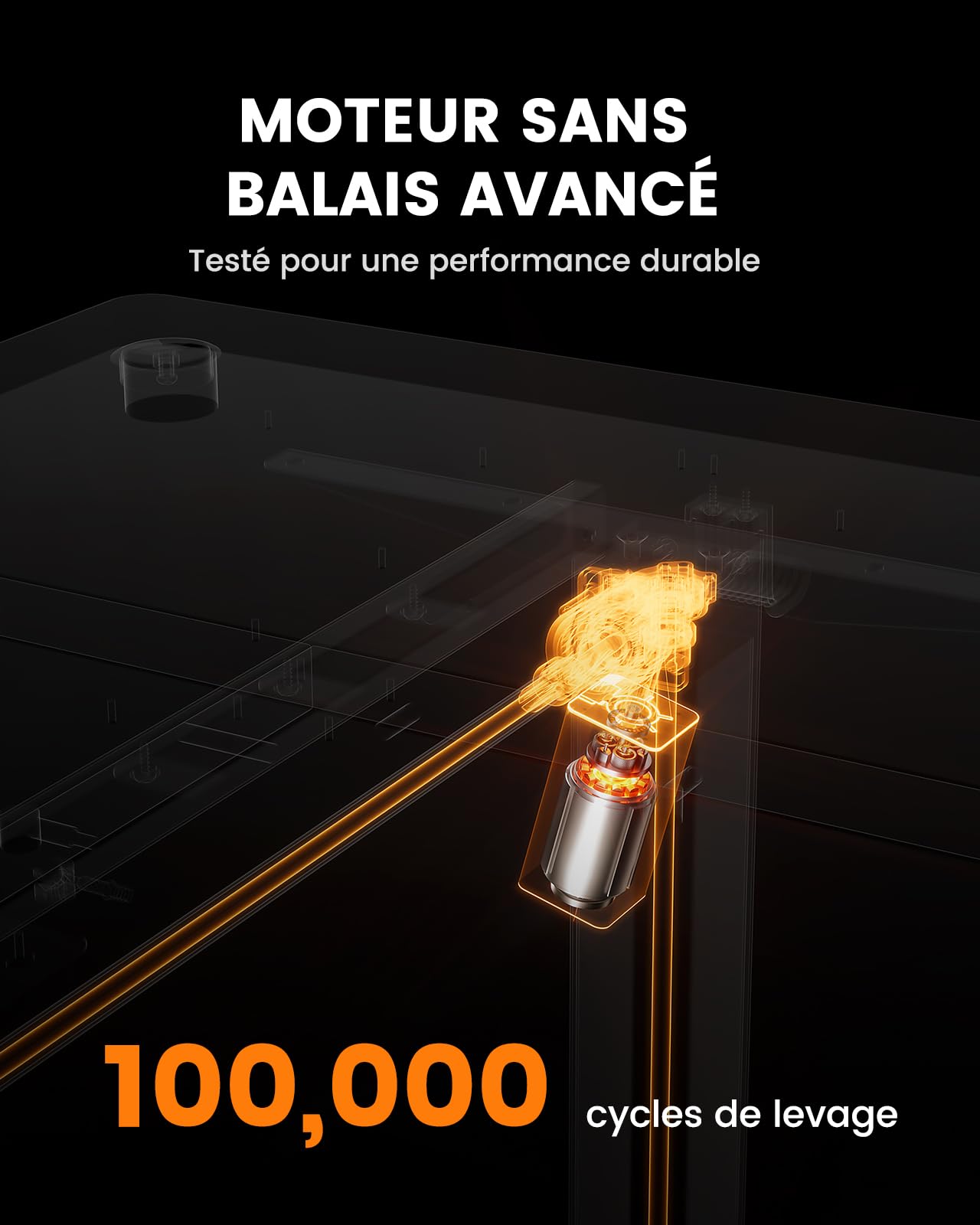 ErGear Bureau Assis Debout avec Moteur Brushless avancé-160 x 80 cm-100 kg de capacité de Charge Bureau Assis Debout Electrique, Fonction silencieuse, Cadre métallique Robuste