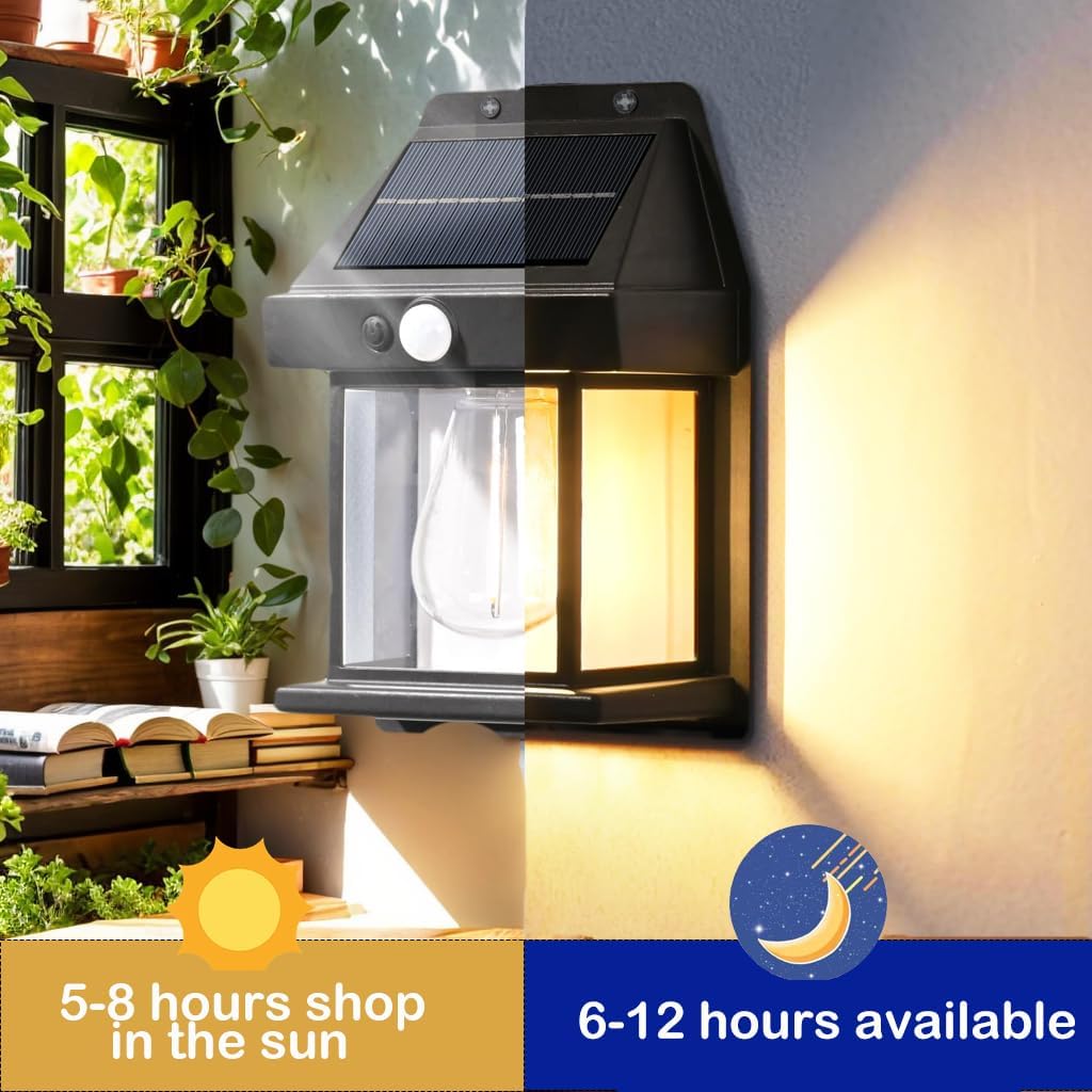 Solar Motion Sensor Wall Lights - Pack of 2 -3