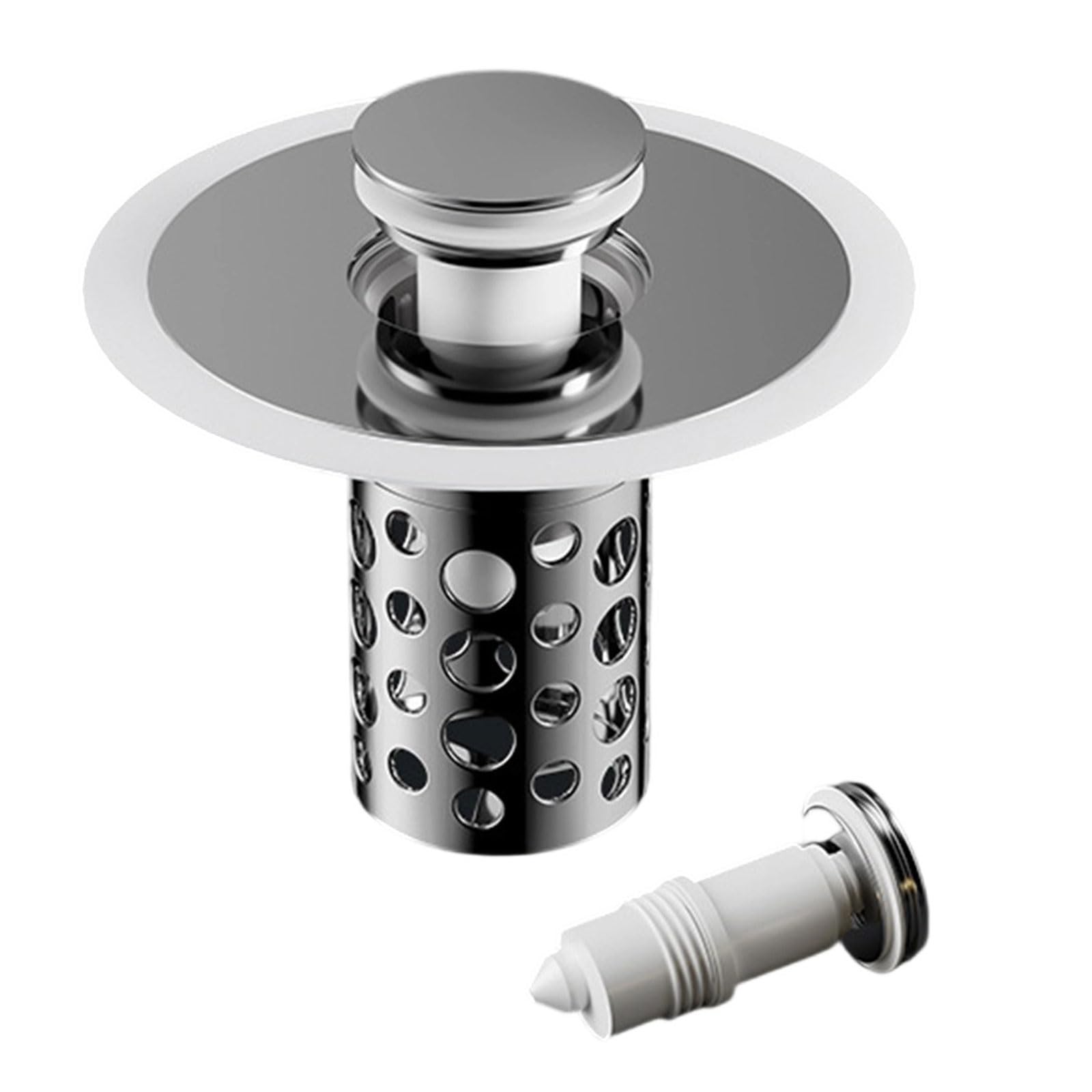 Multipurpose Bathtubs Drain Stoppers Integrated Collector Without Clog Fit 1.25 1.5Inch Daily Use Bathtubs Stoppers