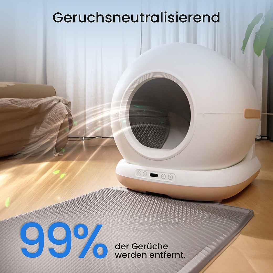 AstroPet 72L Katzenklo Selbstreinigend, Selbstreinigende Katzentoilette mit Matte, APP-Steuerung, UV-Sterilisation, Mehrfacher Sicherheitsschutz,Große Fassungsvermögen für Mehrere Katzen
