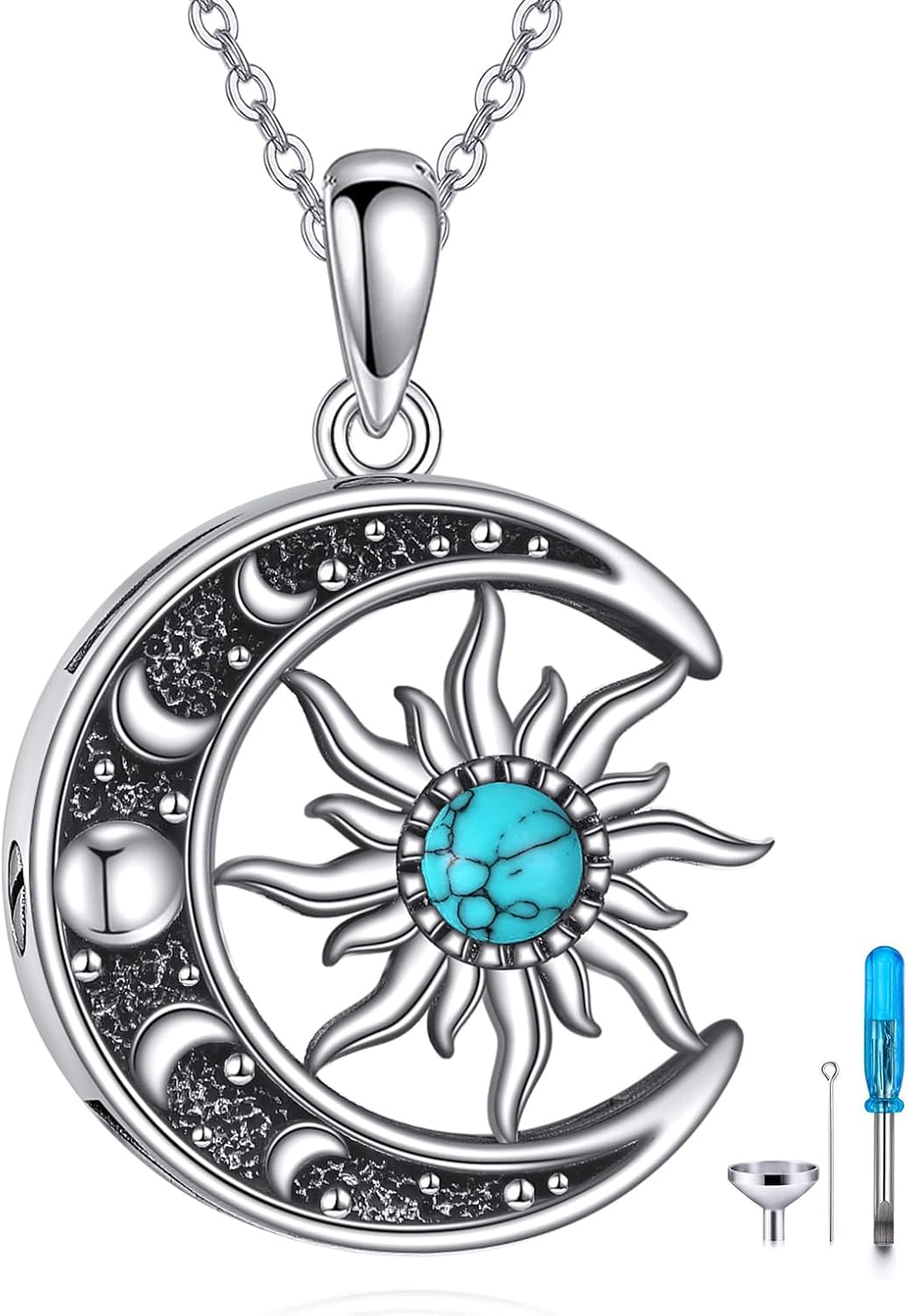 Sunflower Urn Necklace 925 Sterling Silver Infinity Urn Pendant Forever in my Heart Jewelry Gift for Women