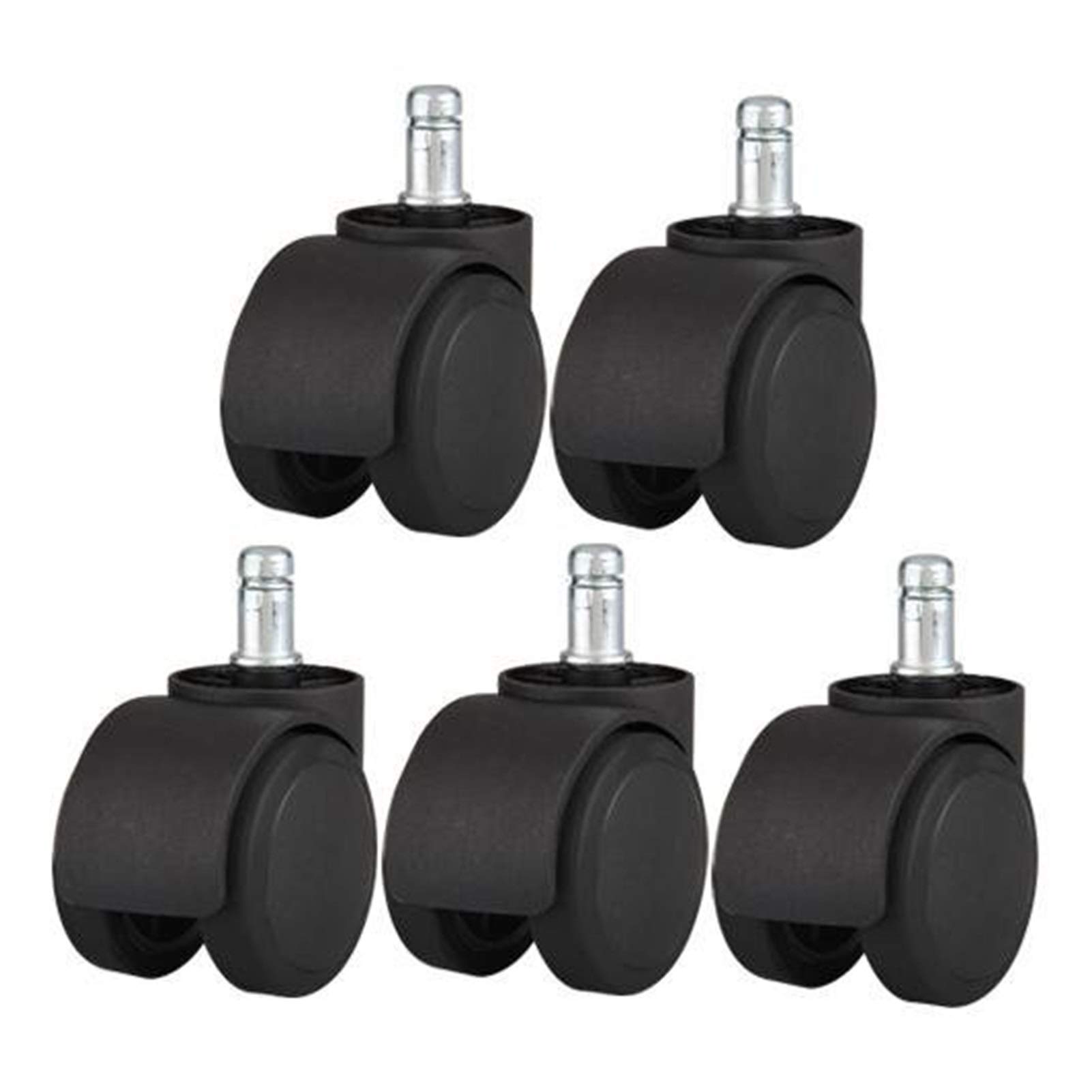 Ruedas universales de repuesto for sillas de oficina, ruedas giratorias negras de 360 ​​grados, for muebles de sillas de oficina, ruedas universales de repuesto, 5 uds.