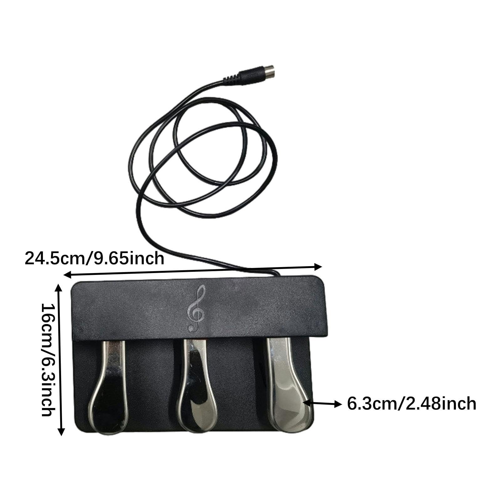 3 Pedaleinheit für Digitalpianos & Keyboards - Universal 5-Pin Round Interface Fußschalter