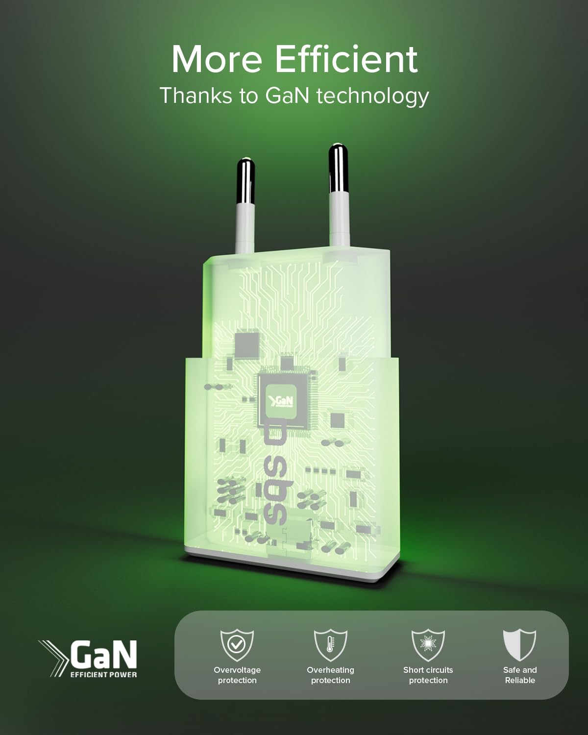 SBS Extra Slim GaN Charger 30W USB-C, GaN Technology, Power Delivery (PD 3.0 PPS), Szybkie ładowanie, ładowarka do iPhone'a, Androida, Tabletu i MacBooka Neo, Kompaktowy, Szary
