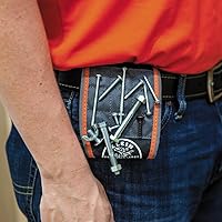 Vista 6 de Klein Tools 55895 Magnetic Wristband, Tradesman Pro Tool Wristband Holds Wire Connectors, Screws, Nails, Drill Bits, With Breathable Mesh