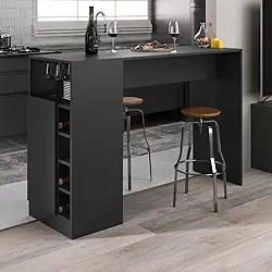 Bancada Balcão/mesa de Cozinha com Adega Multimóveis Mpf2144 Preto