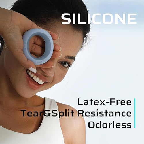 Miniatura 3 de BERTER Anillos fortalecedores de agarre de mano, entrenador de fuerza de agarre, juego de ejercitador de dedos, agarre exprimidor de silicona para