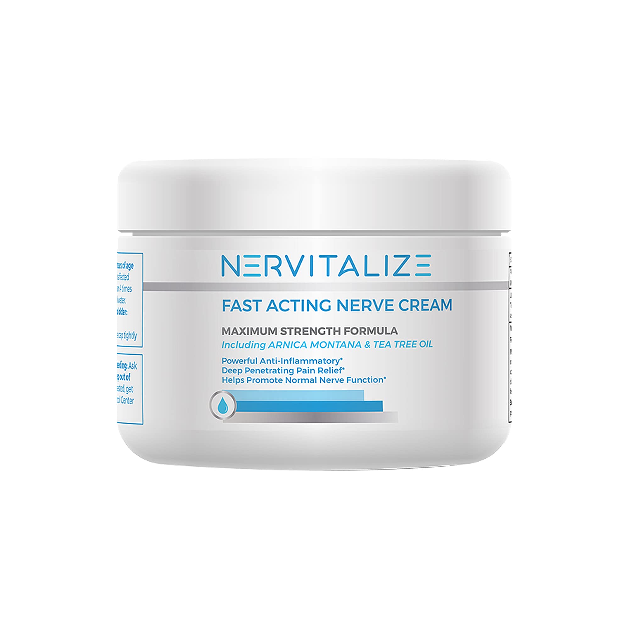 Fast Acting Nerve Pain Relief Cream Maximum Strength Formula - 3 fl oz - Helps Provide Neuro Pain Relief and Deep Nerve Nourishment to Support Normal Nerve Function - Made in The USA