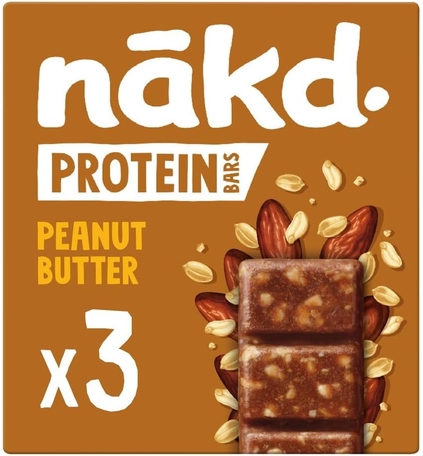 Nakd Peanut Butter Protein Bar - Vegan - Gluten Free - Healthy Snack, 45g (Pack of 36 bars)