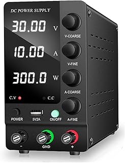 dc Power Supply DC Adjustable Switching Power Supply 4 Digits Laboratory Power Source for Repair Phone Electroplating Welding (Color : SC66-SPS-C3010-Black, Size : AC 220V)