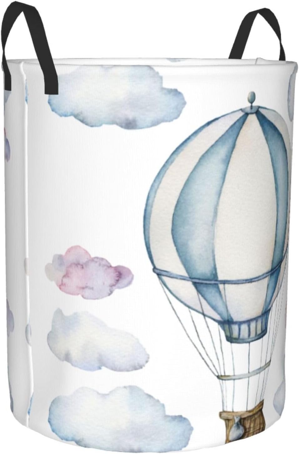 Hot Air Balloon Round Laundry Hamper Cute Storage Basket Toys Clothes Organizer Bin For Home Bathroom Bedroom Dorm Nursery, 62l