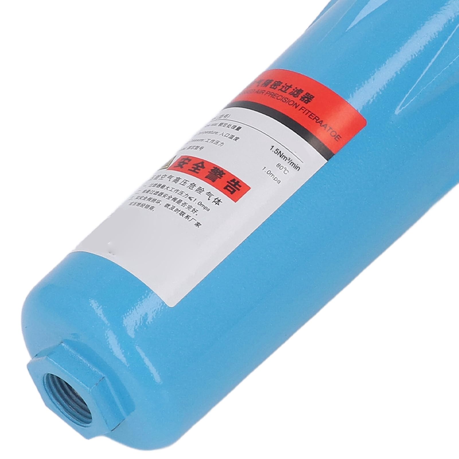 Filtro dell’aria per essiccatore compresso, filtro dell’aria per compressore con alloggiamento in alluminio spesso, cartuccia in cotone PP ad alta efficienza, design a filettatura (Classe S 015（DN20