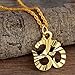 Gold Plated Handcrafted Filigree OM Aum Spiritual Hindu God Temple Jewellery Pendant Locket for Men Women By Indian Collectible