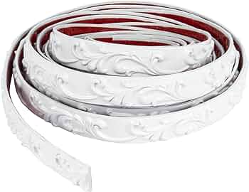 Flexible Molding Trim Wall Trim Self Adhesive, Peel and Stick Crown Molding Ceiling Molding for Mirror Edge Home Decor (White)