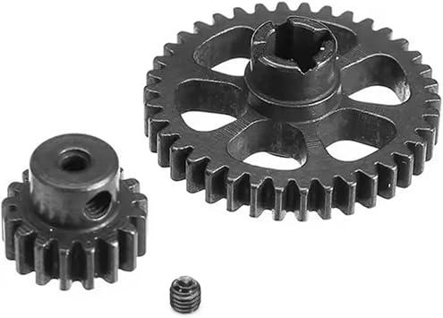 RC Car Accessories Compatible with Wltoys A949 A959 A969 A979 K929 1/18 RC Car Parts Accessories Metal 38T Reduction Gear and 17T Motor Pinion Gear