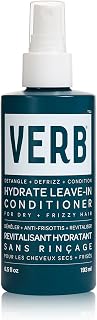 Verb Hydrate Leave-In Conditioner 6.5oz: Argan Oil for Dry Frizzy Hair, Detangles Smooths Fights Frizz - Amber Jasmine Scent