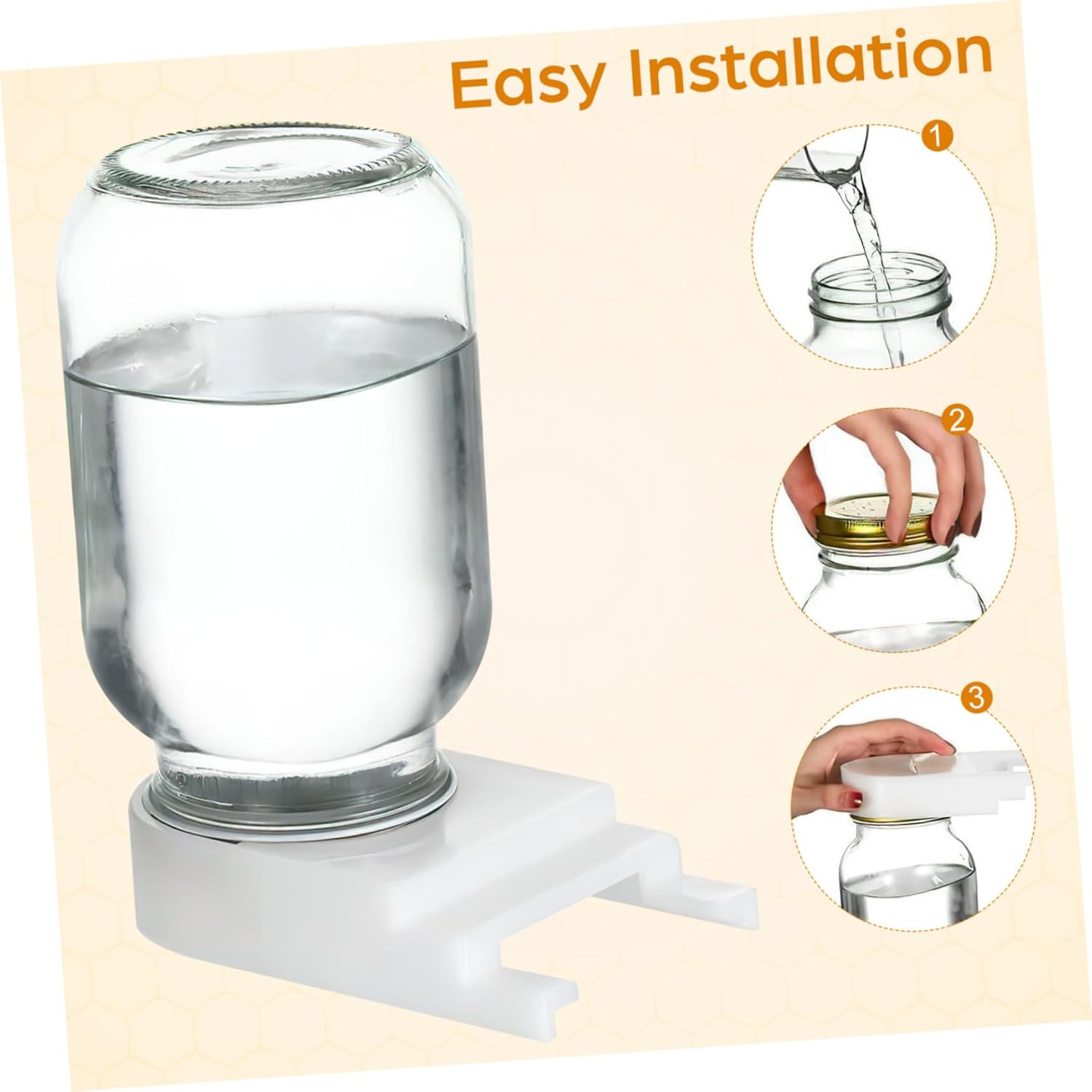 VICASKY Water Feeder Lid for Beehive Entrance Replacement Honey Bee Feeder Cover Durable Wood Beekeeping Accessory 4-Pack 2.87 Inch Size - Image 8