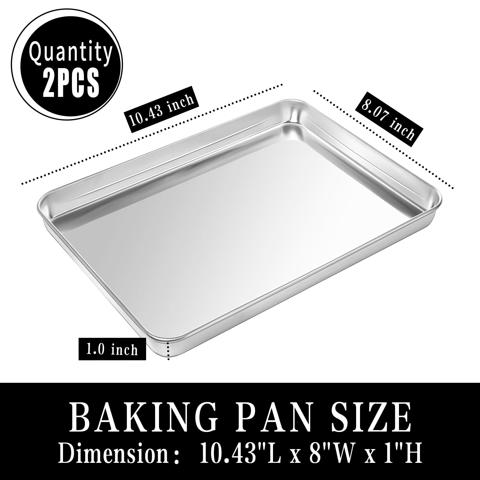 Set Da Forno Antiaderente 5 Pezzi ZUVO – Teglia Biscotti, Muffin, Pagnotta, Rotonda E Quadrata – Resistente A 260°C