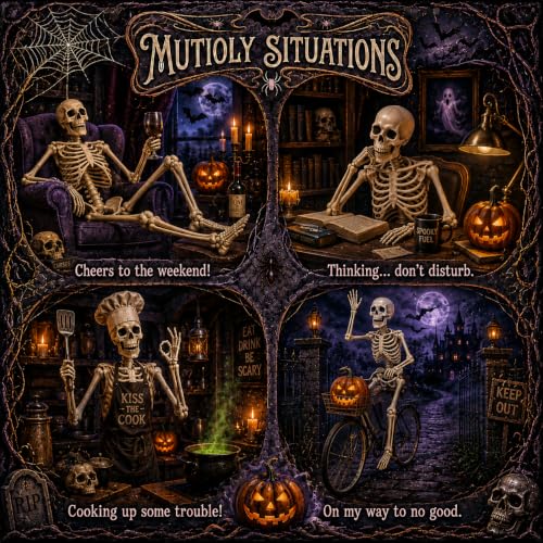 5.4 ft Posable Halloween Skeleton Decorations - image 7