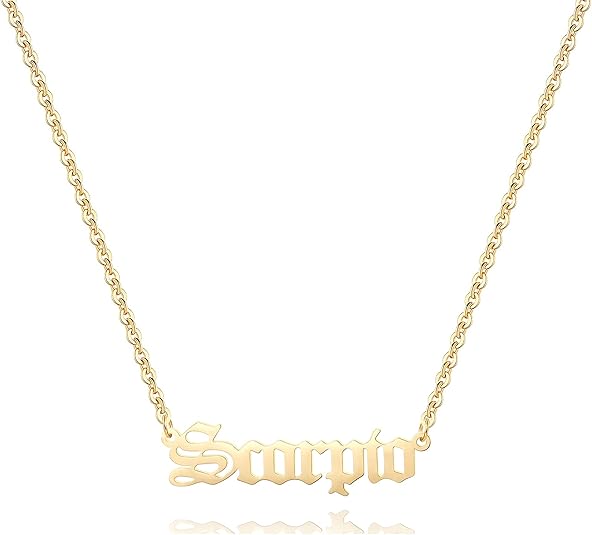18K Gold Plated Astrology Necklace for Women Jewelry,12 Zodiac Pendant Horoscope Constellations Necklace