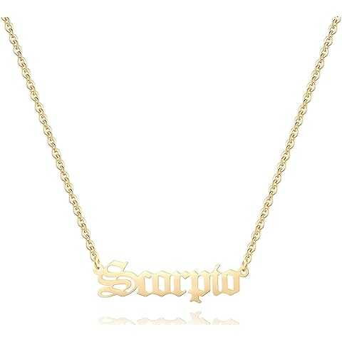 18K Gold Plated Astrology Necklace for Women Jewelry,12 Zodiac Pendant Horoscope Co...