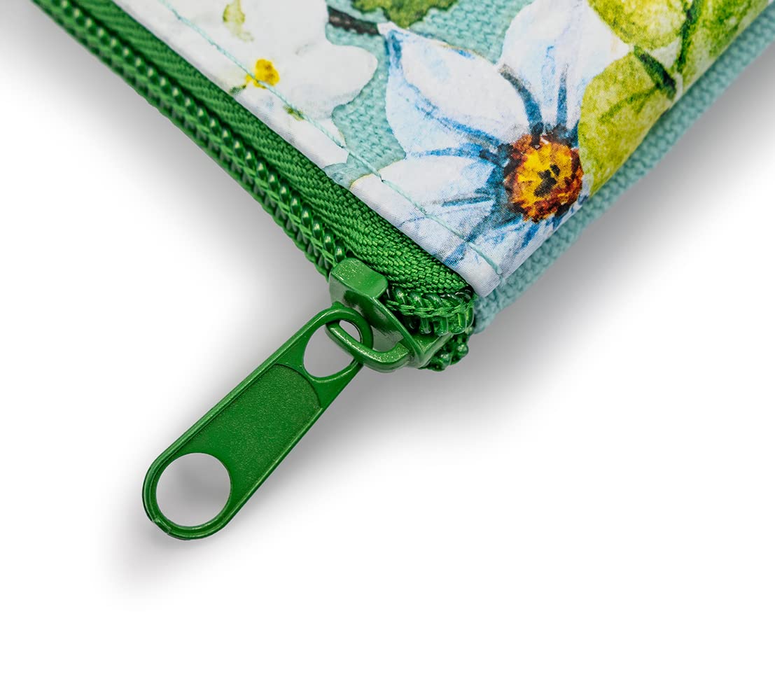 Pigna Nature Flowers Pencil Case, Green, 10 x 3 x 22 cm - Image 3