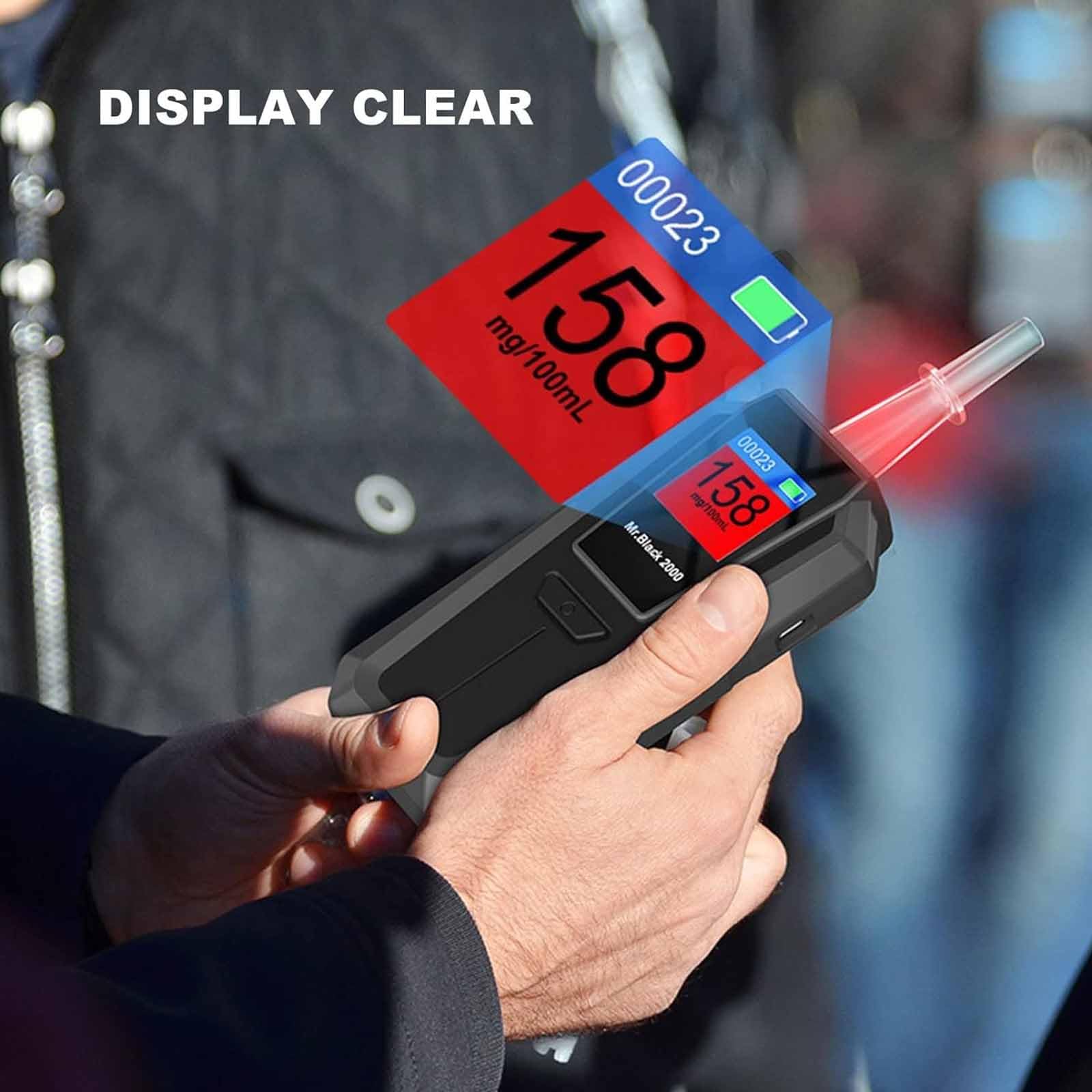 ERICAT Etilometro Portatile, Etilometro Digitale, Analizzatore di Alcol Soffiato, Rilevamento a Doppia modalità E Misurazione Ad Alta Precisione, Salute E Sicurezza, per Ristoranti, Cene di Famiglia