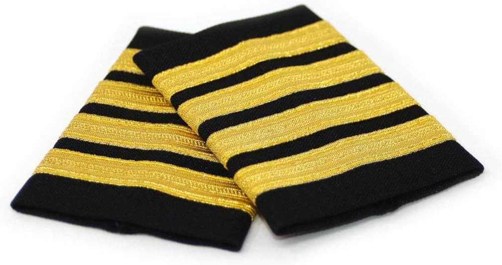 Professional Pilot Uniform Epaulets - Four Bars - Captain