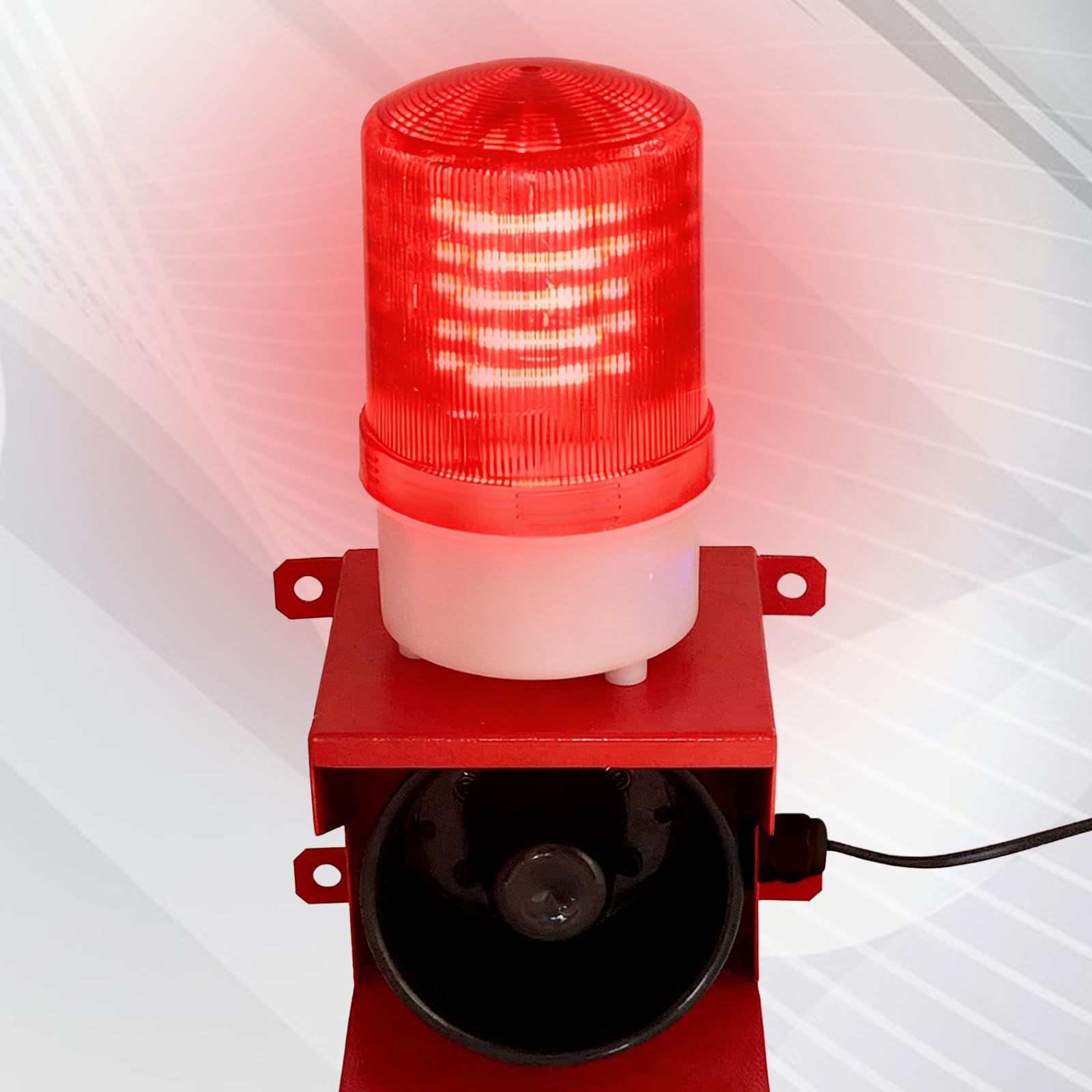 Sirena Alarma Industrial 120 dB Luz Estroboscópica IP65 Lámpara LED 220 V