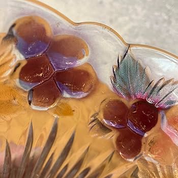 Amazon.co.jp: 昭和レトロ ガラス製 ぶどう柄 花瓶 花器 花入れ 花立て