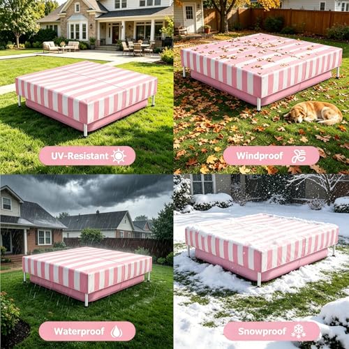Cobertor rectangular para piscina 4ft x 4ft x 12in miniatura 3