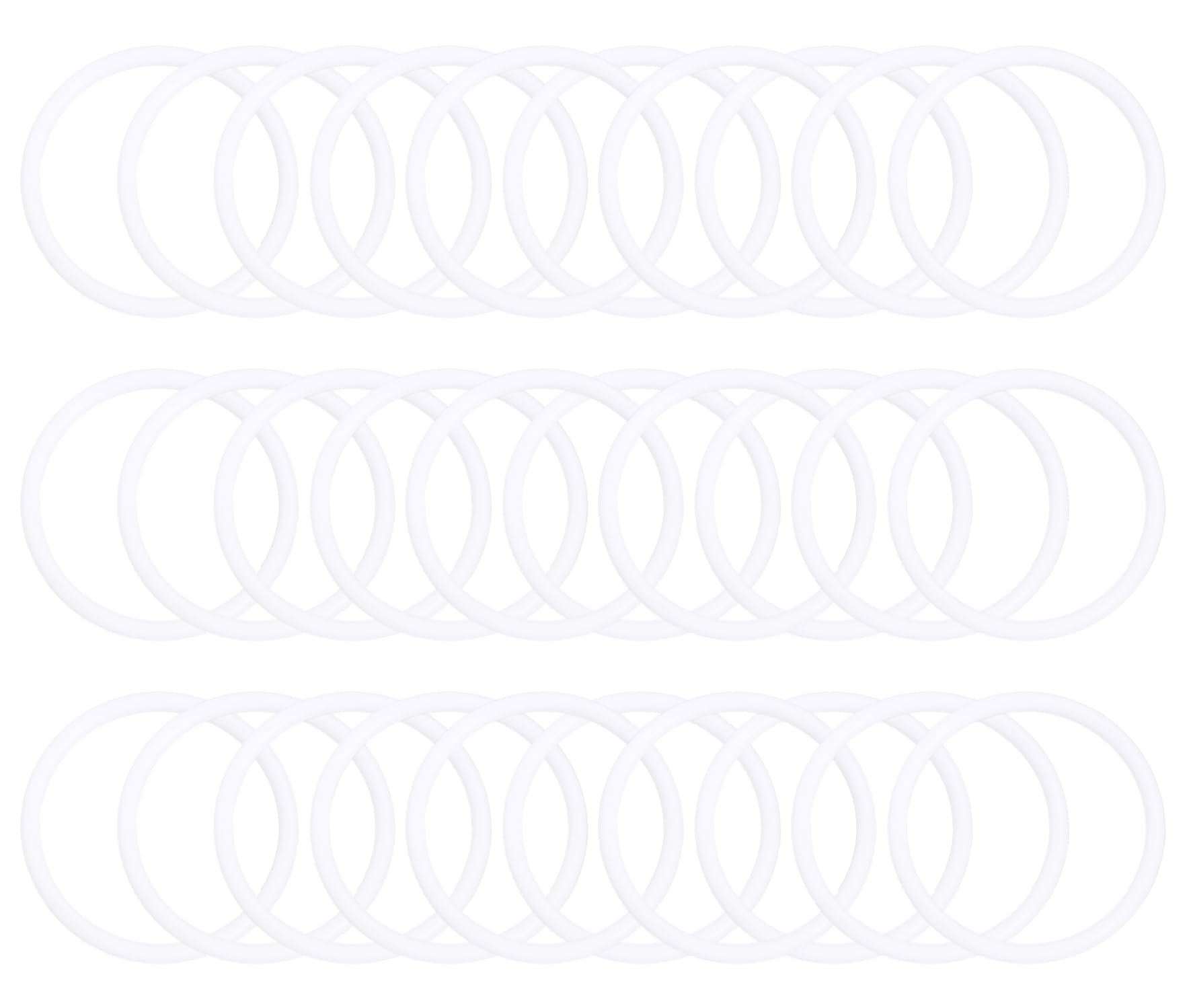 Arcemain30 Pcs Plastic Crafts Rings, 3.34 Inch Plastic Dream Catcher Ring White Plastic Macrame Hoops Ring for DIY Hanging Craft