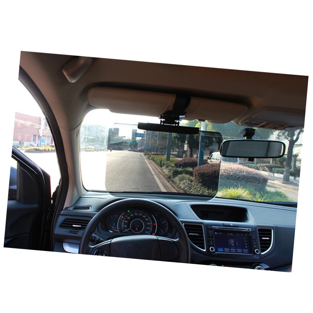 Hohopeti Extensor Parasol Coche Grande Negro Anti-Reflejos Bloquea Rayos UV Visera Auto para Camión y Autocaravana Seguridad Conducción Diurna y Nocturna