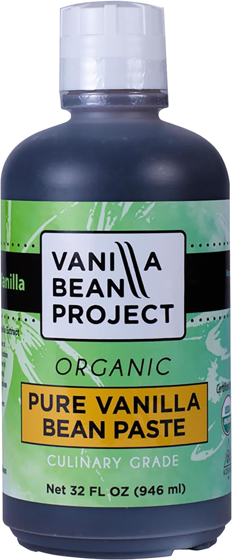 Organic Vanilla Bean Paste | Baking Necessity | Pure Vanilla for Cooking | Vanilla Bean Project | 1 Quart, 32 Ounces