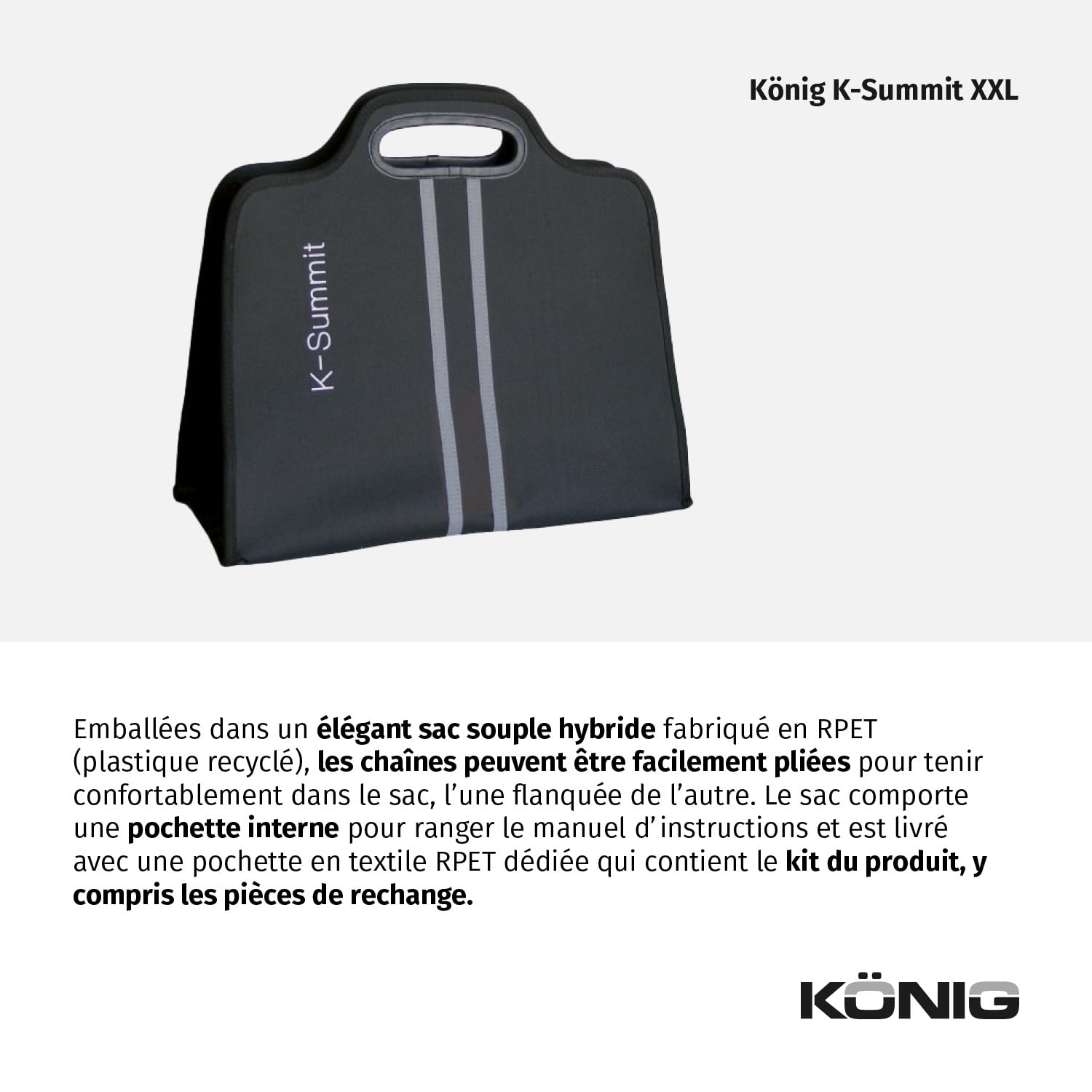 KÖNIG K-SUMMIT XXL K66 - Chaînes à Neige, Set de 2
