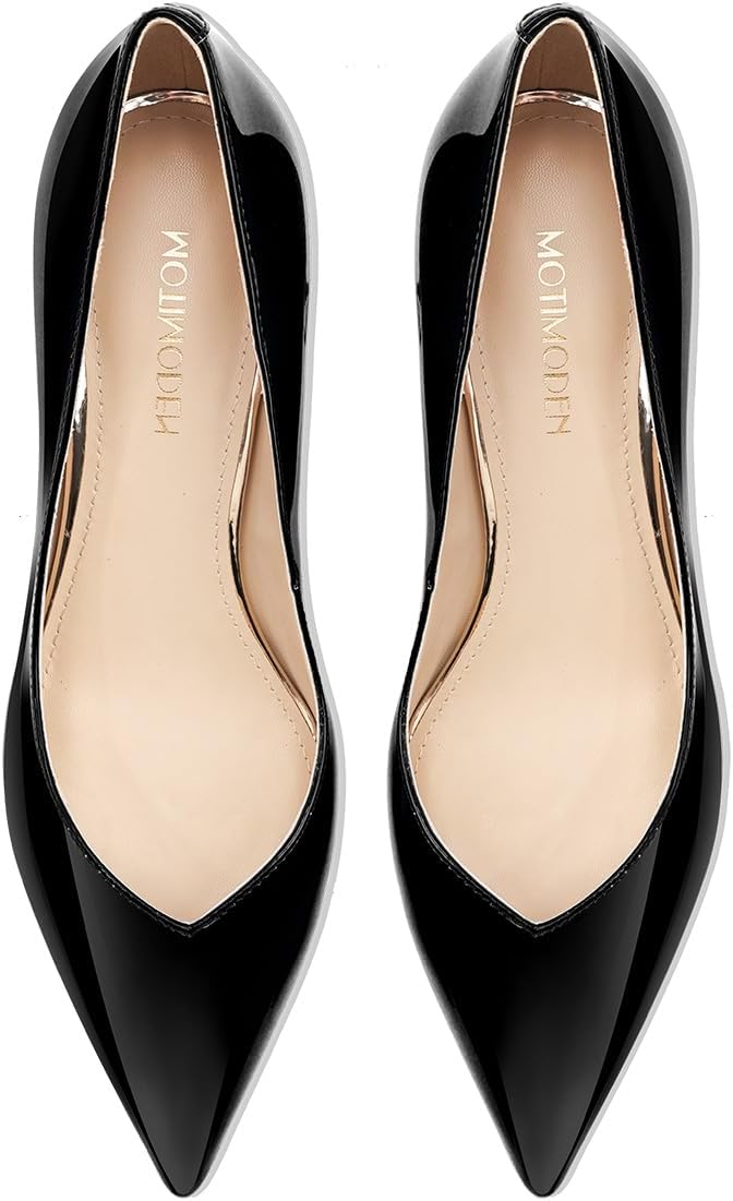 Women Low Kitten Heels Women's Dressy Pumps Pointed Closed Toe Elegant Wedding Pumps Formal Work Office Comfortable Shoes Classic Pumps for Women - Image 7