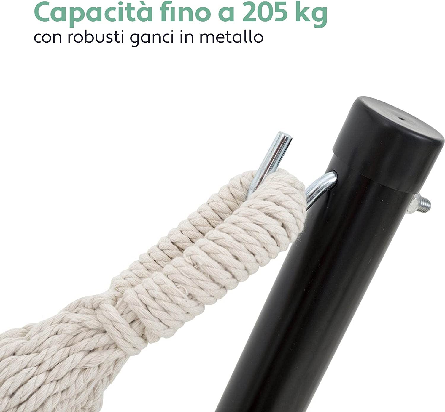 VITA5 Stelaż Do Hamaka Ze Stolikiem - Regulowany | Odpoczywaj W Ogrodzie Lub Na Tarasie Dzięki Stabilnemu Stelażowi Pasującemu Do Większości Hamaków
