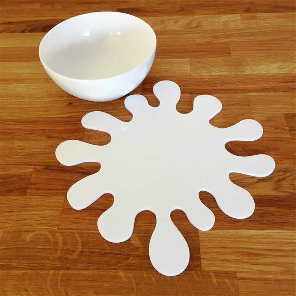 Splash Lot de 2 sets de table Orange brillant 28 cm