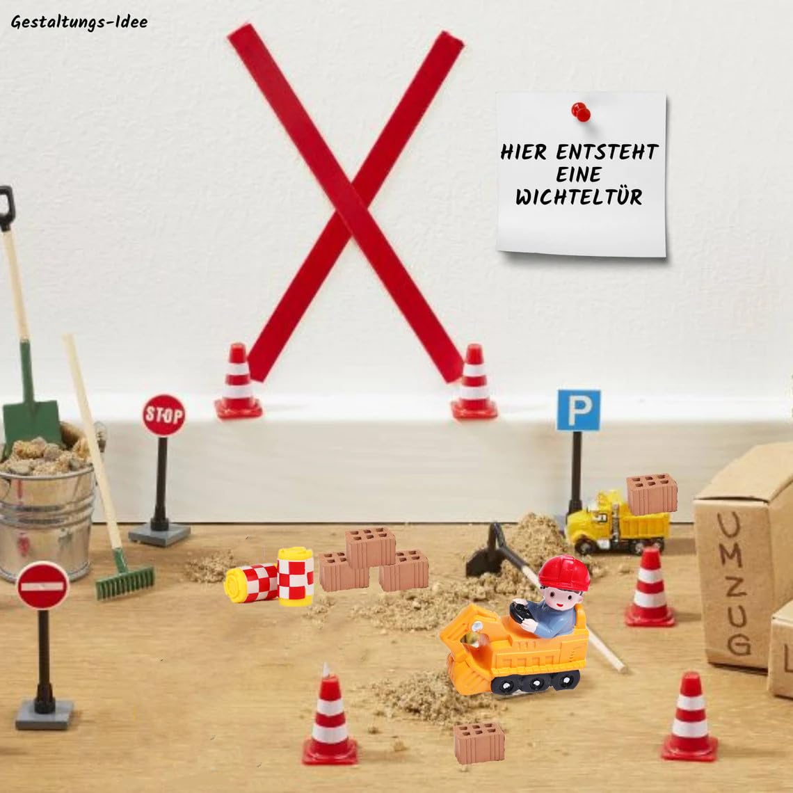 62 Accessoires De Chantier De Construction – Mini Panneaux, Barrières, Cônes – Jeu éducatif Pour Enfants