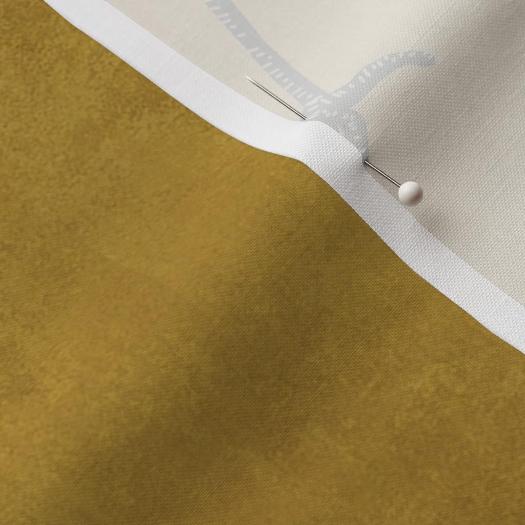 Spoonflower Fabric - Gold Chinoiserie Vintage Cranes Stork Heron Light Cream Soft Animalier Printed on Petal Signature Cotton Fabric Fat Quarter - Sewing Quilting Apparel Crafts Decor