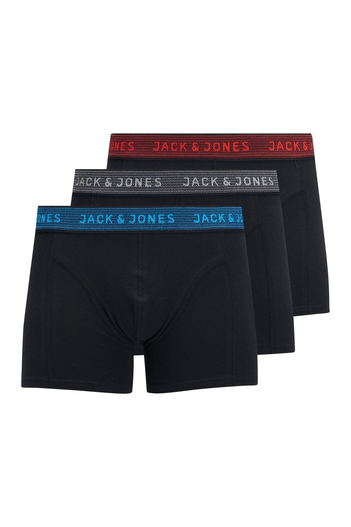 JACK & JONES 3 Pack Plain Boxer Shorts | Stretch fit, plain, short sleeves, casual, at max. Wash at 40°C - Image 2