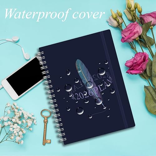 Vista 11 de Agenda 2026 – Agenda semanal y mensual desde enero de 2026 a diciembre de 2026, 7 x 10 pulgadas, 12 pestañas mensuales, páginas de notas, bolsillo