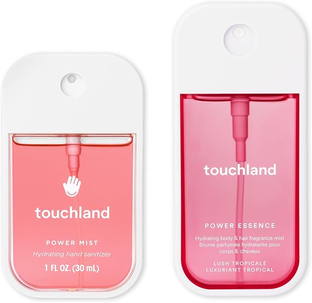 Touchland Juicy Escape Body Mist + Set de pulvérisation d'assainissement des mains