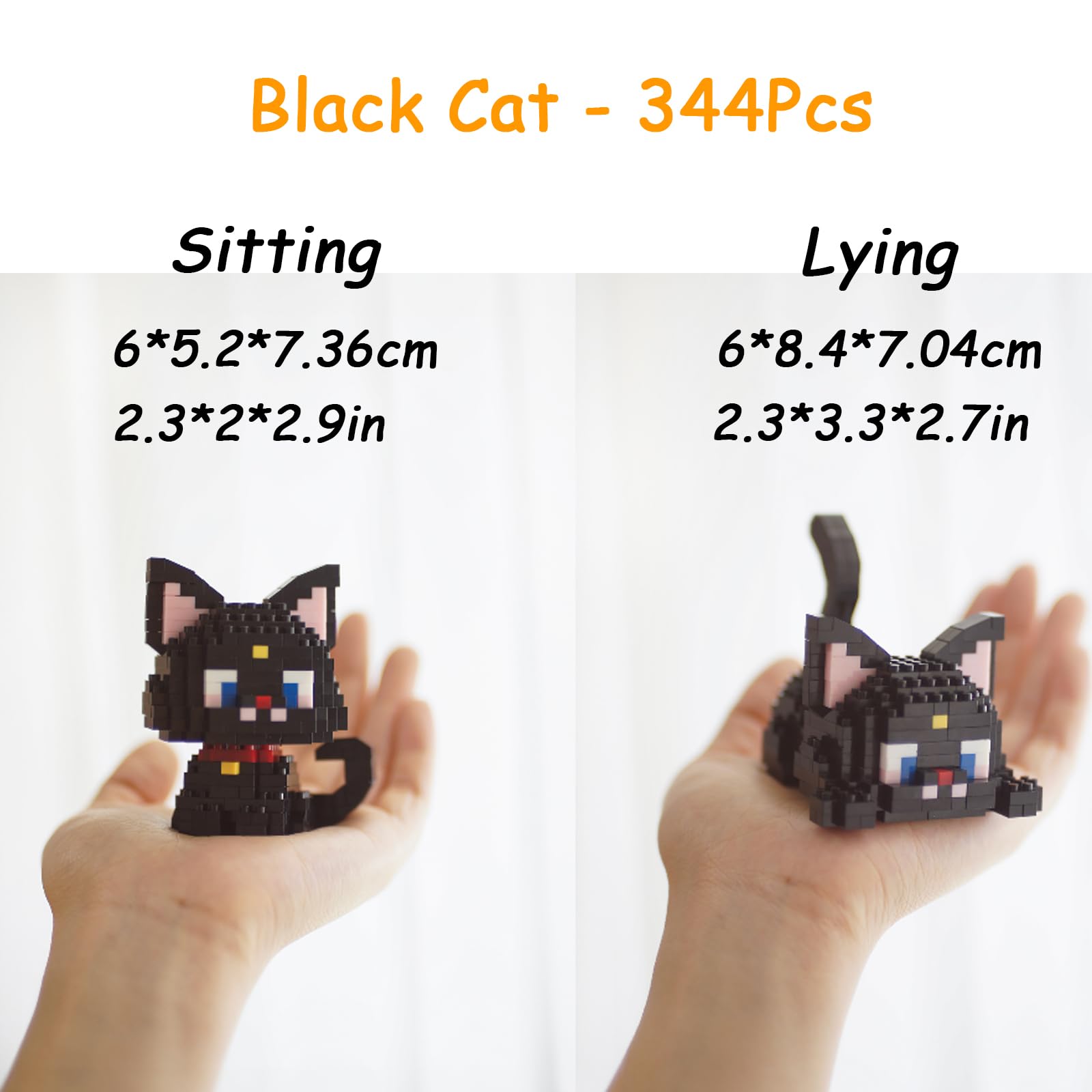 Amazon.com: Myweyde Cow Cat Building Blocks, Mini Orange Animal