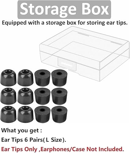 Miniatura 10 de Almohadillas de espuma viscoelástica compatibles con Sony WF-1000xm5 1000xm4 WF-C700n, cancelación de ruido perfecta, ajuste en la funda, SML 6
